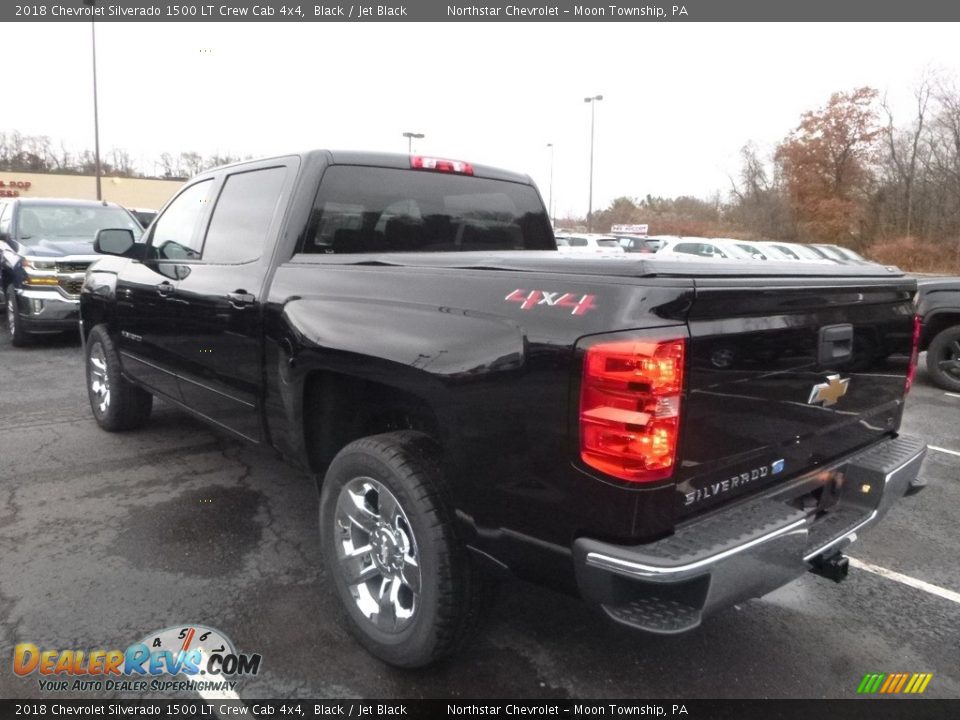 2018 Chevrolet Silverado 1500 LT Crew Cab 4x4 Black / Jet Black Photo #3