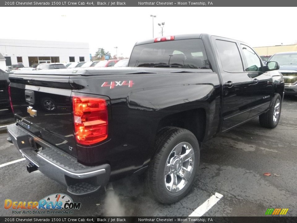 2018 Chevrolet Silverado 1500 LT Crew Cab 4x4 Black / Jet Black Photo #5