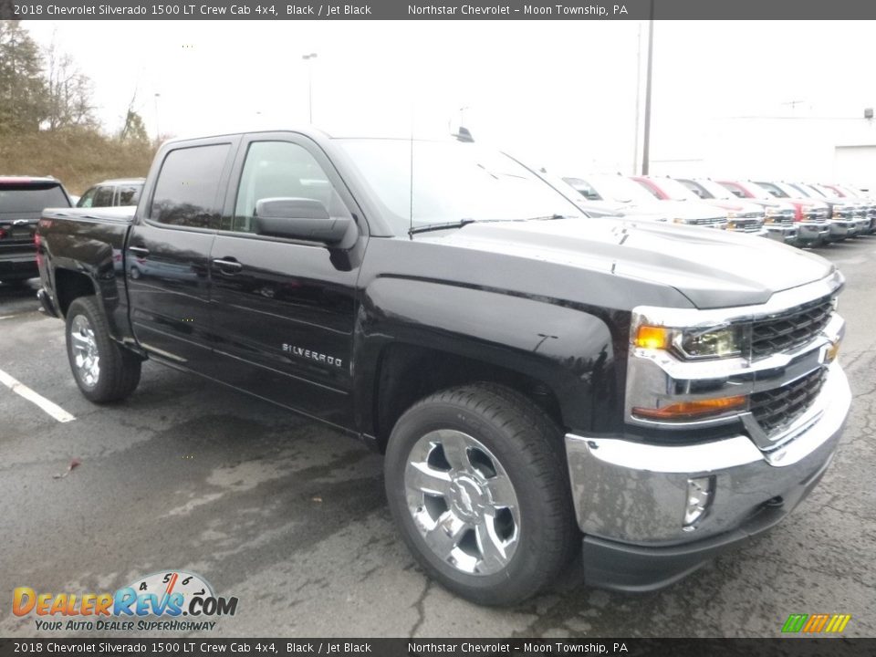 2018 Chevrolet Silverado 1500 LT Crew Cab 4x4 Black / Jet Black Photo #7