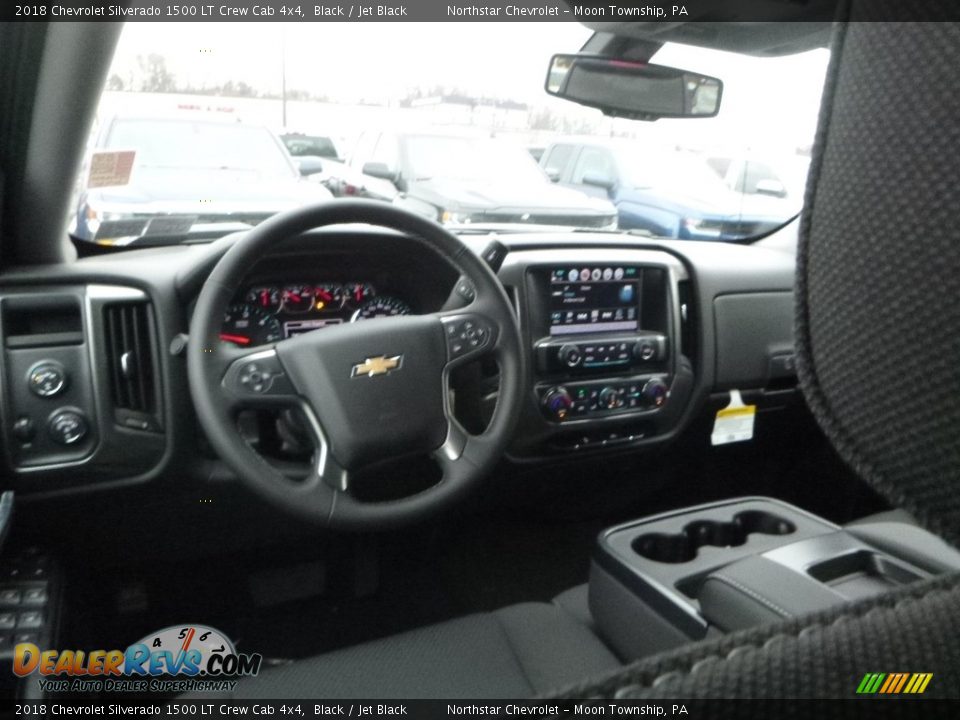 2018 Chevrolet Silverado 1500 LT Crew Cab 4x4 Black / Jet Black Photo #14