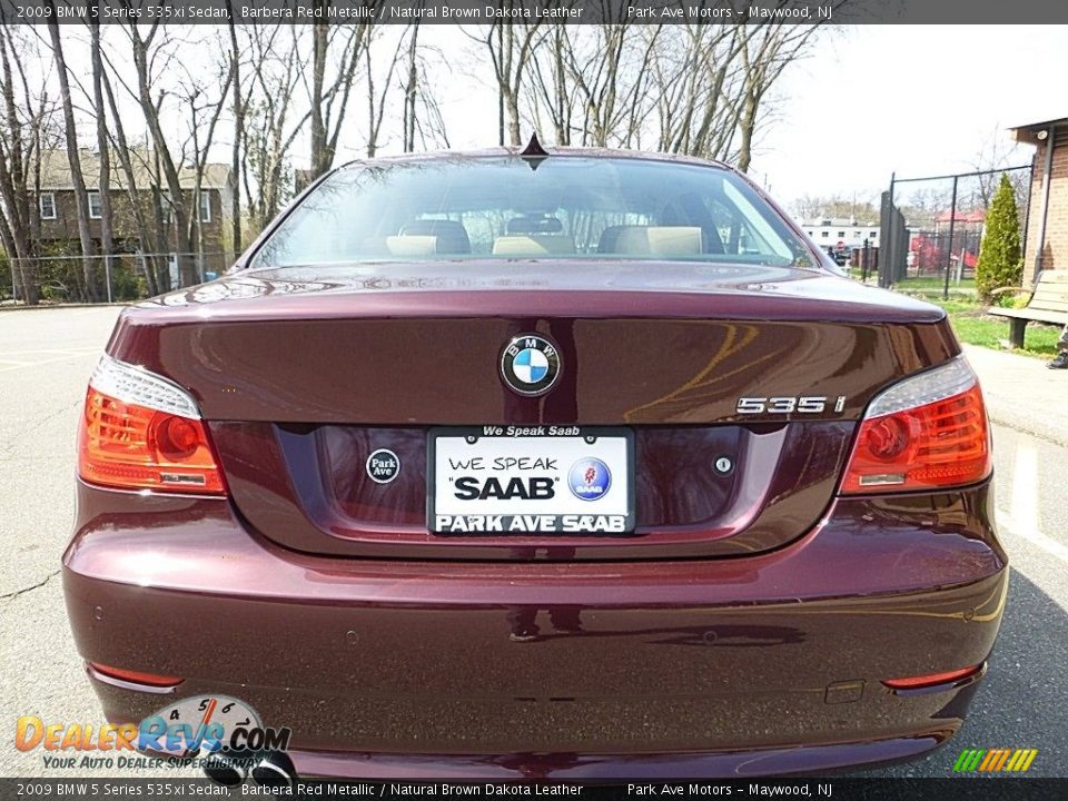 2009 BMW 5 Series 535xi Sedan Barbera Red Metallic / Natural Brown Dakota Leather Photo #4