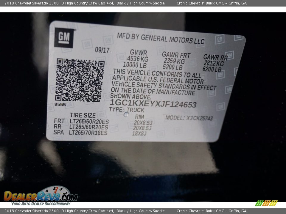 2018 Chevrolet Silverado 2500HD High Country Crew Cab 4x4 Black / High Country Saddle Photo #16