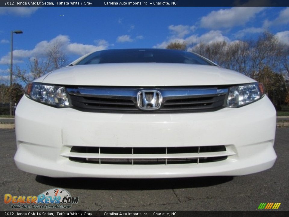 2012 Honda Civic LX Sedan Taffeta White / Gray Photo #4