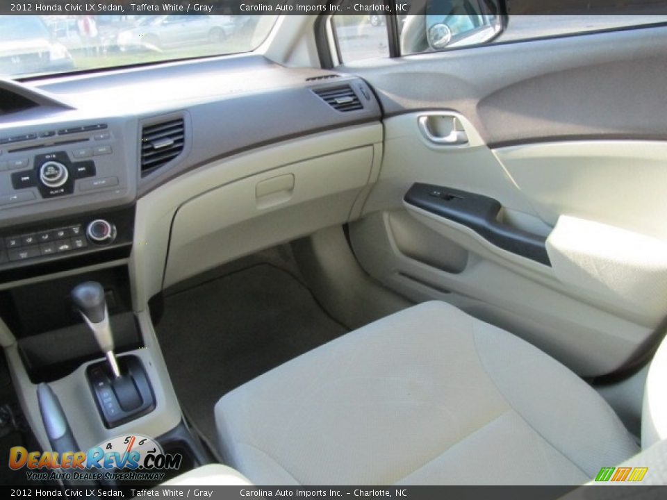2012 Honda Civic LX Sedan Taffeta White / Gray Photo #14
