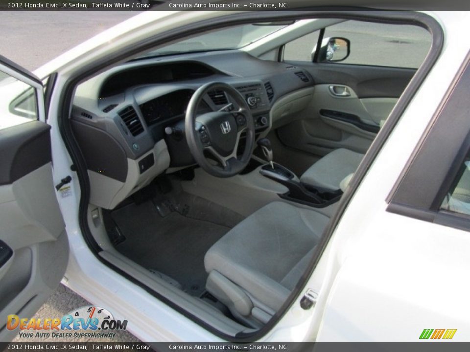 2012 Honda Civic LX Sedan Taffeta White / Gray Photo #15