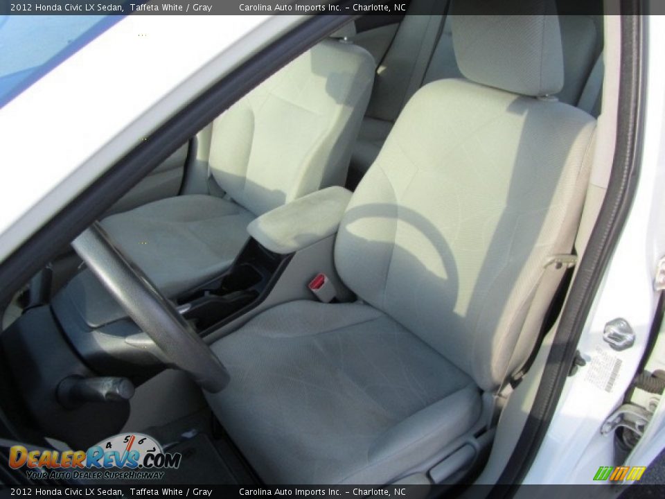 2012 Honda Civic LX Sedan Taffeta White / Gray Photo #17