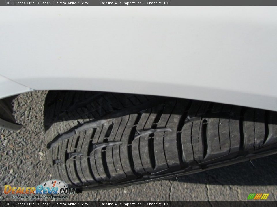 2012 Honda Civic LX Sedan Taffeta White / Gray Photo #27