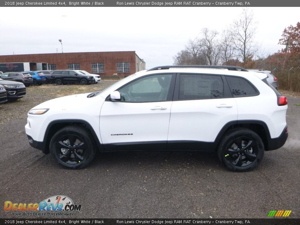 2018 Jeep Cherokee Limited 4x4 Bright White / Black Photo #2