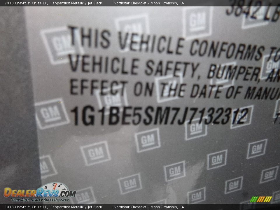 2018 Chevrolet Cruze LT Pepperdust Metallic / Jet Black Photo #17