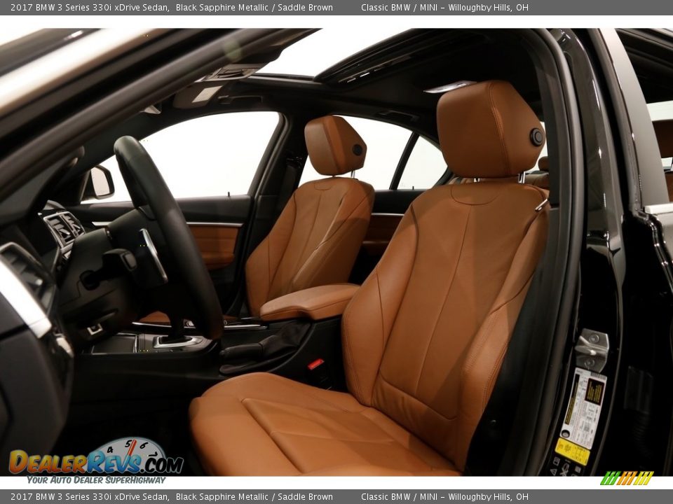 2017 BMW 3 Series 330i xDrive Sedan Black Sapphire Metallic / Saddle Brown Photo #5