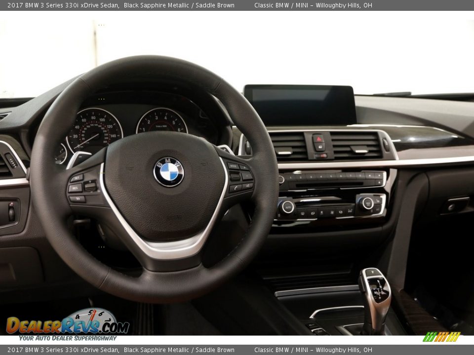2017 BMW 3 Series 330i xDrive Sedan Black Sapphire Metallic / Saddle Brown Photo #6