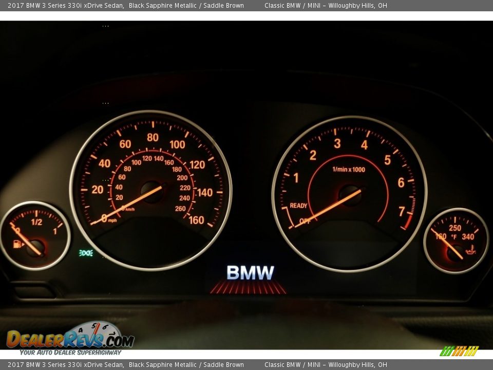 2017 BMW 3 Series 330i xDrive Sedan Black Sapphire Metallic / Saddle Brown Photo #8