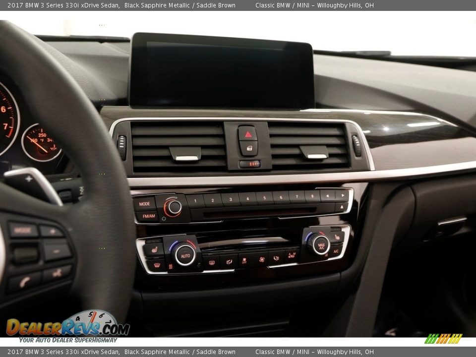 2017 BMW 3 Series 330i xDrive Sedan Black Sapphire Metallic / Saddle Brown Photo #10