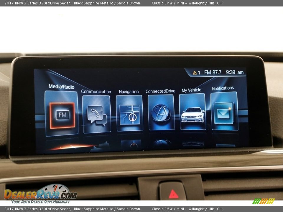 2017 BMW 3 Series 330i xDrive Sedan Black Sapphire Metallic / Saddle Brown Photo #11