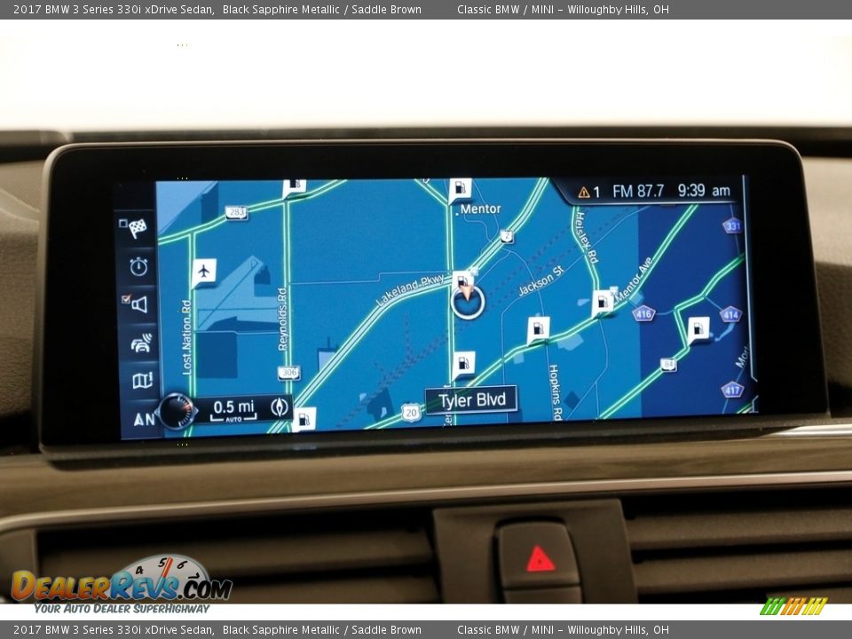 2017 BMW 3 Series 330i xDrive Sedan Black Sapphire Metallic / Saddle Brown Photo #12