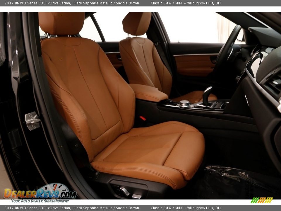 2017 BMW 3 Series 330i xDrive Sedan Black Sapphire Metallic / Saddle Brown Photo #19
