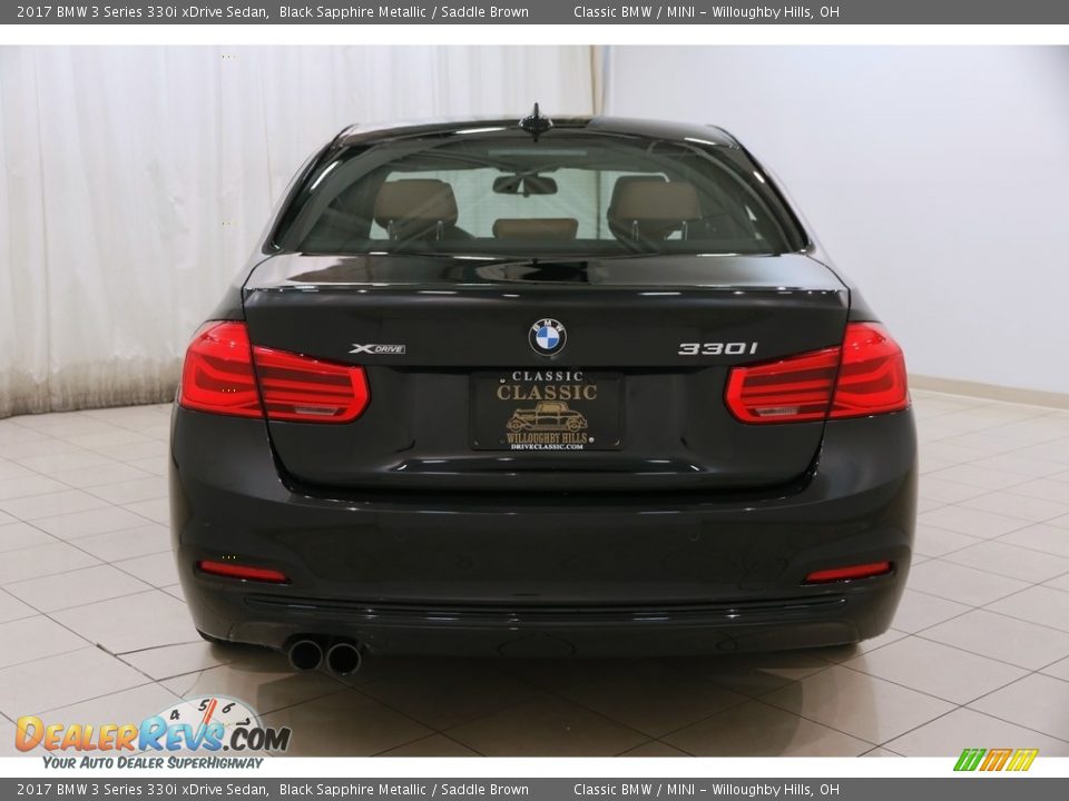 2017 BMW 3 Series 330i xDrive Sedan Black Sapphire Metallic / Saddle Brown Photo #23