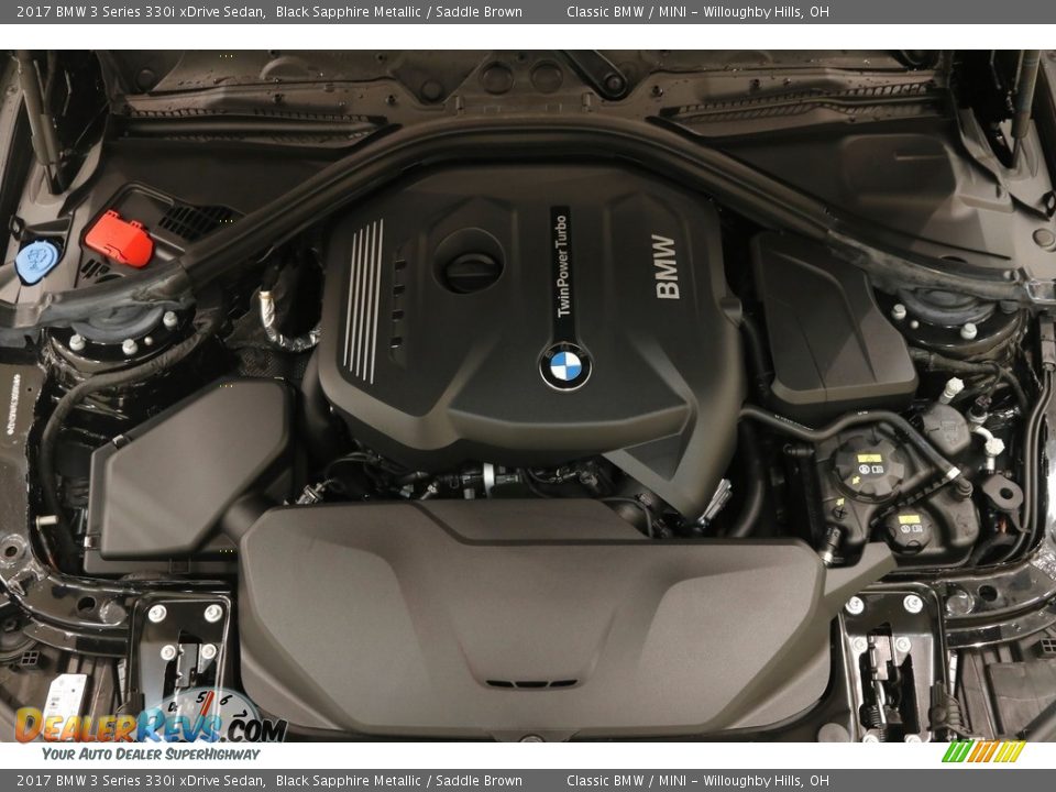 2017 BMW 3 Series 330i xDrive Sedan Black Sapphire Metallic / Saddle Brown Photo #24