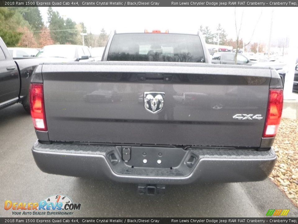 2018 Ram 1500 Express Quad Cab 4x4 Granite Crystal Metallic / Black/Diesel Gray Photo #3