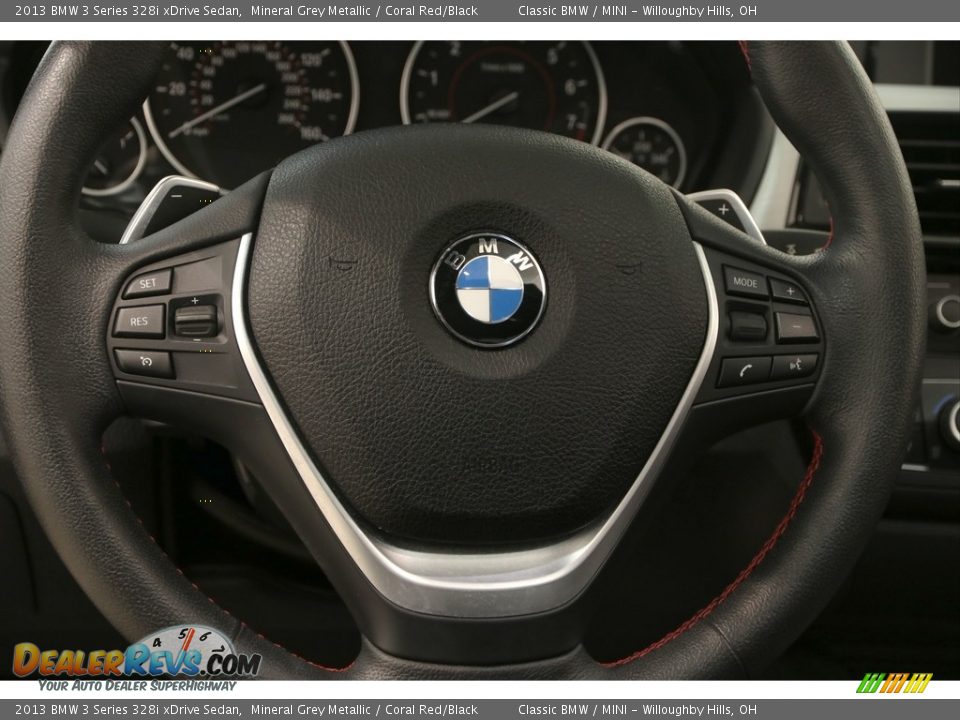 2013 BMW 3 Series 328i xDrive Sedan Mineral Grey Metallic / Coral Red/Black Photo #6