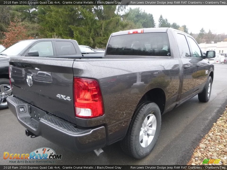 2018 Ram 1500 Express Quad Cab 4x4 Granite Crystal Metallic / Black/Diesel Gray Photo #4