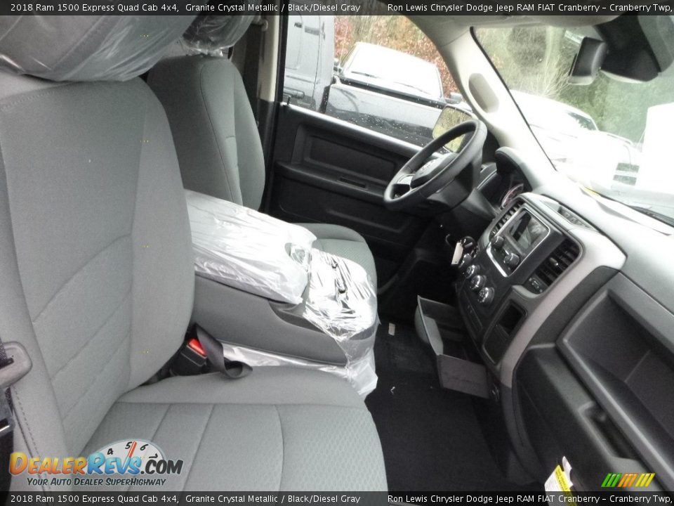 2018 Ram 1500 Express Quad Cab 4x4 Granite Crystal Metallic / Black/Diesel Gray Photo #8