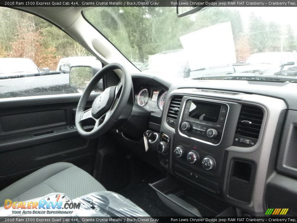 2018 Ram 1500 Express Quad Cab 4x4 Granite Crystal Metallic / Black/Diesel Gray Photo #9