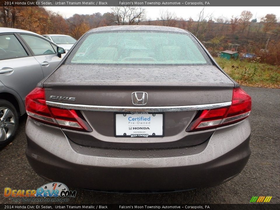 2014 Honda Civic EX Sedan Urban Titanium Metallic / Black Photo #3