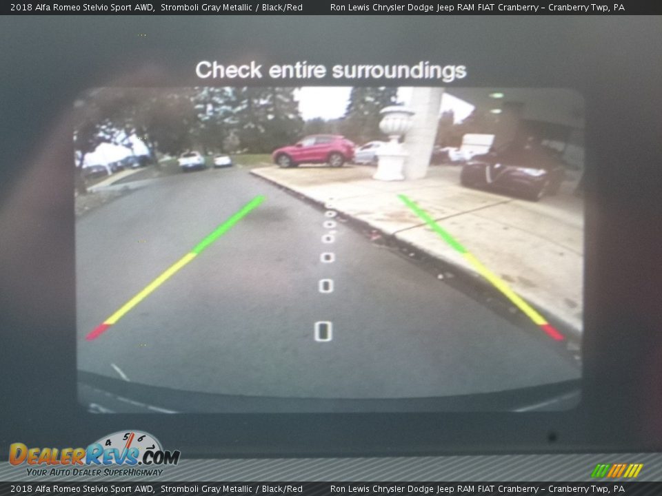 2018 Alfa Romeo Stelvio Sport AWD Stromboli Gray Metallic / Black/Red Photo #24