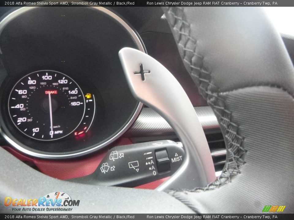 2018 Alfa Romeo Stelvio Sport AWD Stromboli Gray Metallic / Black/Red Photo #29