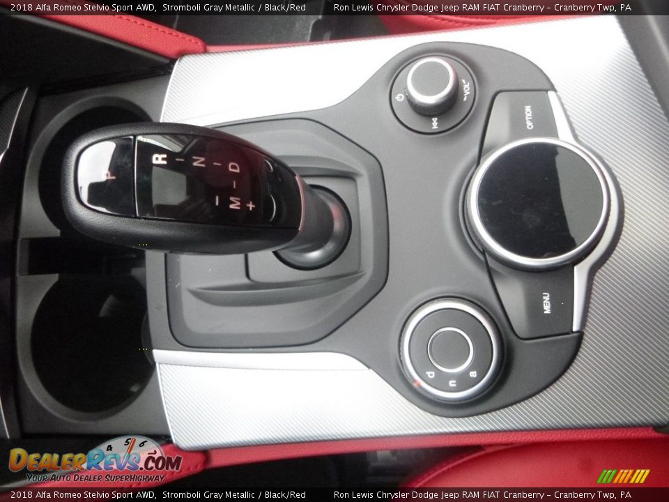 2018 Alfa Romeo Stelvio Sport AWD Stromboli Gray Metallic / Black/Red Photo #30