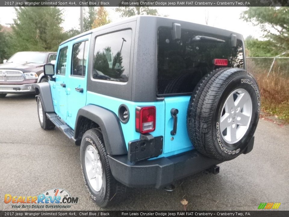 2017 Jeep Wrangler Unlimited Sport 4x4 Chief Blue / Black Photo #3