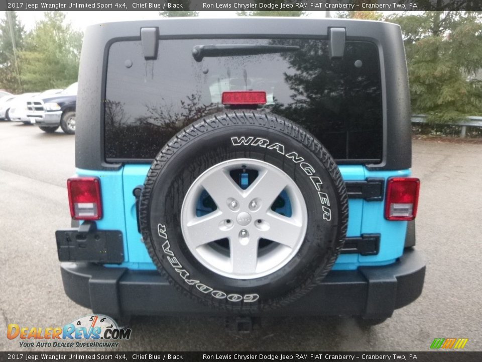 2017 Jeep Wrangler Unlimited Sport 4x4 Chief Blue / Black Photo #4