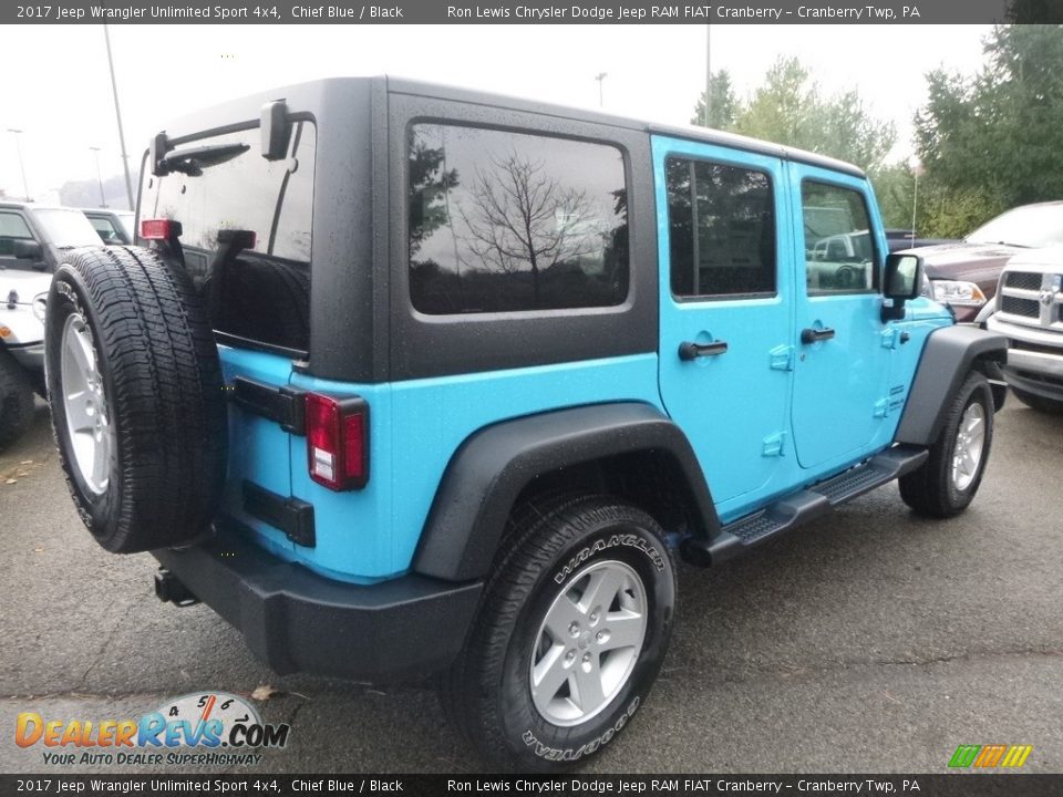 2017 Jeep Wrangler Unlimited Sport 4x4 Chief Blue / Black Photo #5