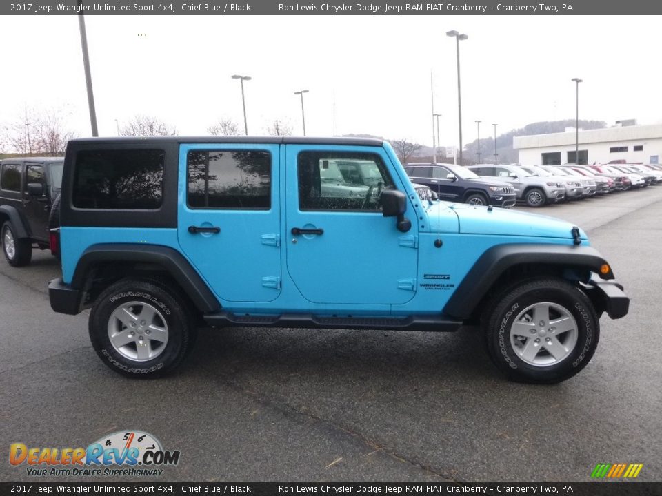 2017 Jeep Wrangler Unlimited Sport 4x4 Chief Blue / Black Photo #6