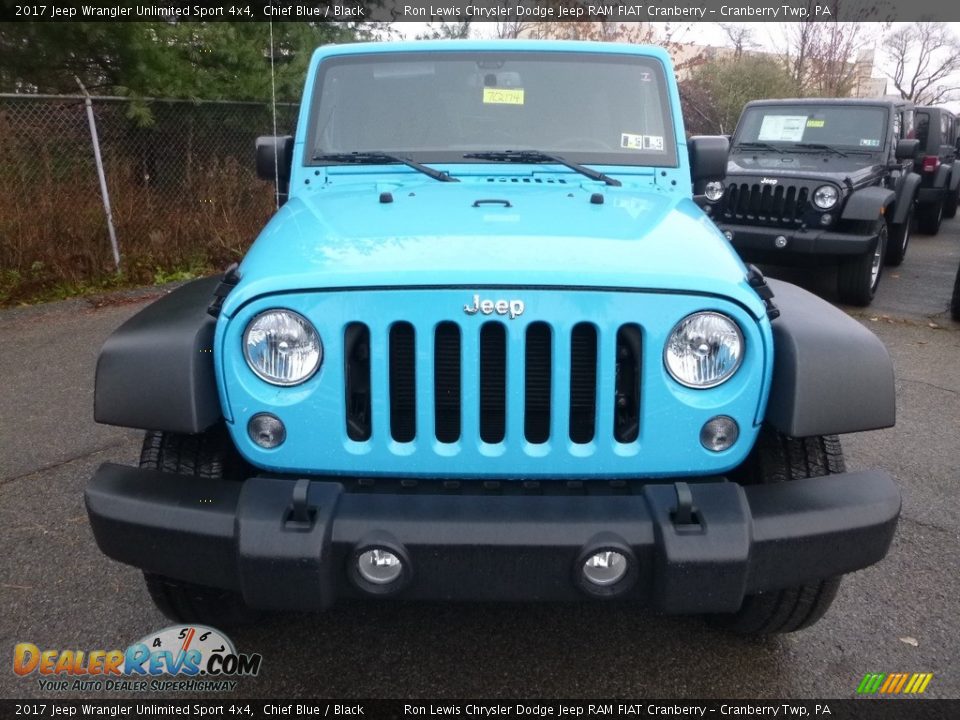 2017 Jeep Wrangler Unlimited Sport 4x4 Chief Blue / Black Photo #8