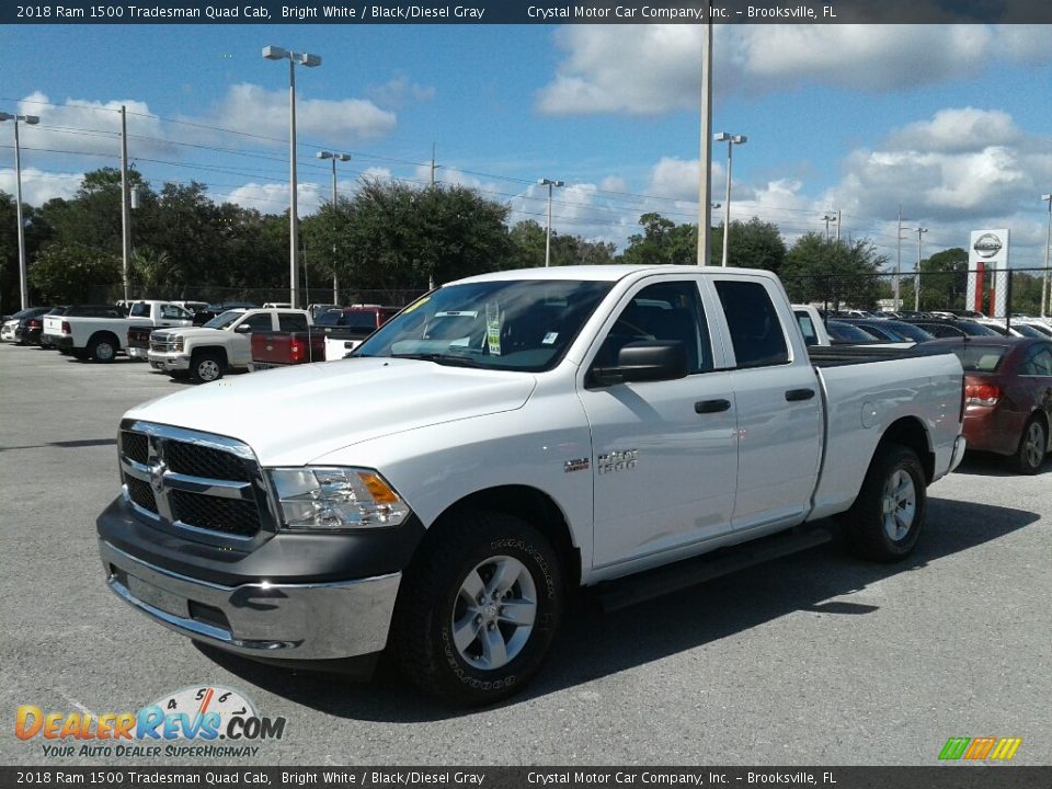 2018 Ram 1500 Tradesman Quad Cab Bright White / Black/Diesel Gray Photo #1