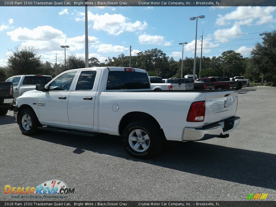 2018 Ram 1500 Tradesman Quad Cab Bright White / Black/Diesel Gray Photo #3