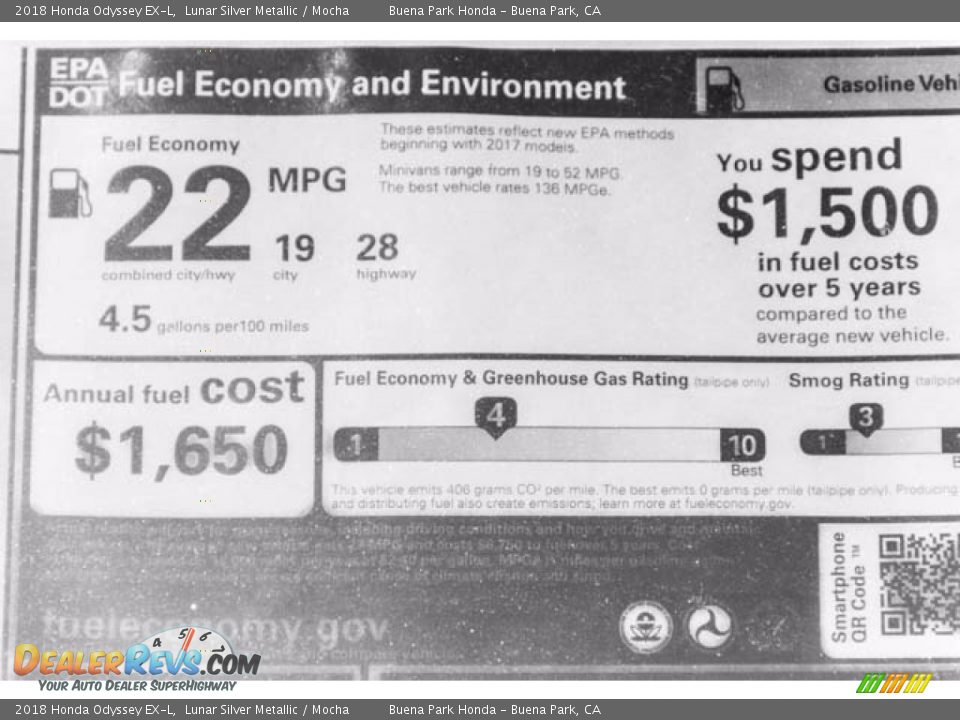 2018 Honda Odyssey EX-L Lunar Silver Metallic / Mocha Photo #21