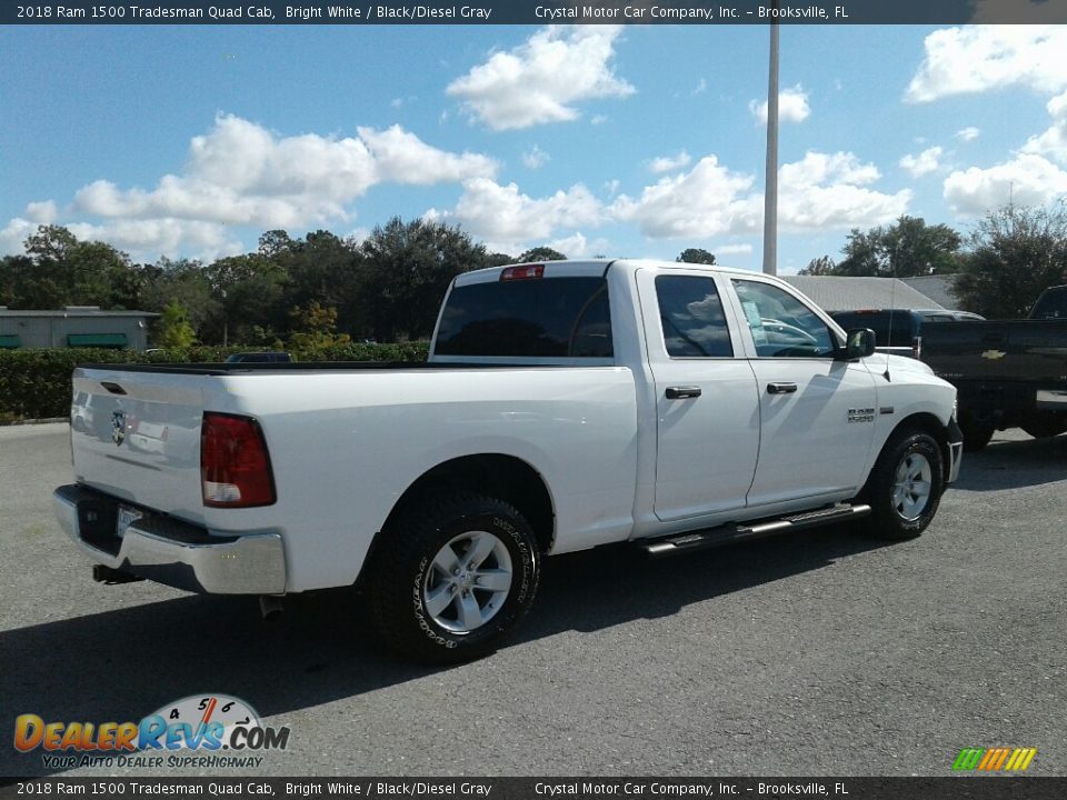 2018 Ram 1500 Tradesman Quad Cab Bright White / Black/Diesel Gray Photo #5
