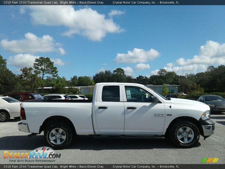 2018 Ram 1500 Tradesman Quad Cab Bright White / Black/Diesel Gray Photo #6