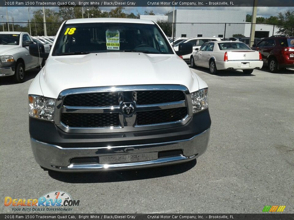 2018 Ram 1500 Tradesman Quad Cab Bright White / Black/Diesel Gray Photo #8