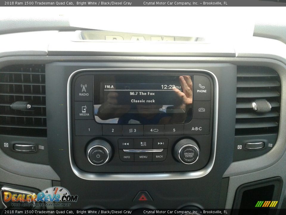 2018 Ram 1500 Tradesman Quad Cab Bright White / Black/Diesel Gray Photo #15