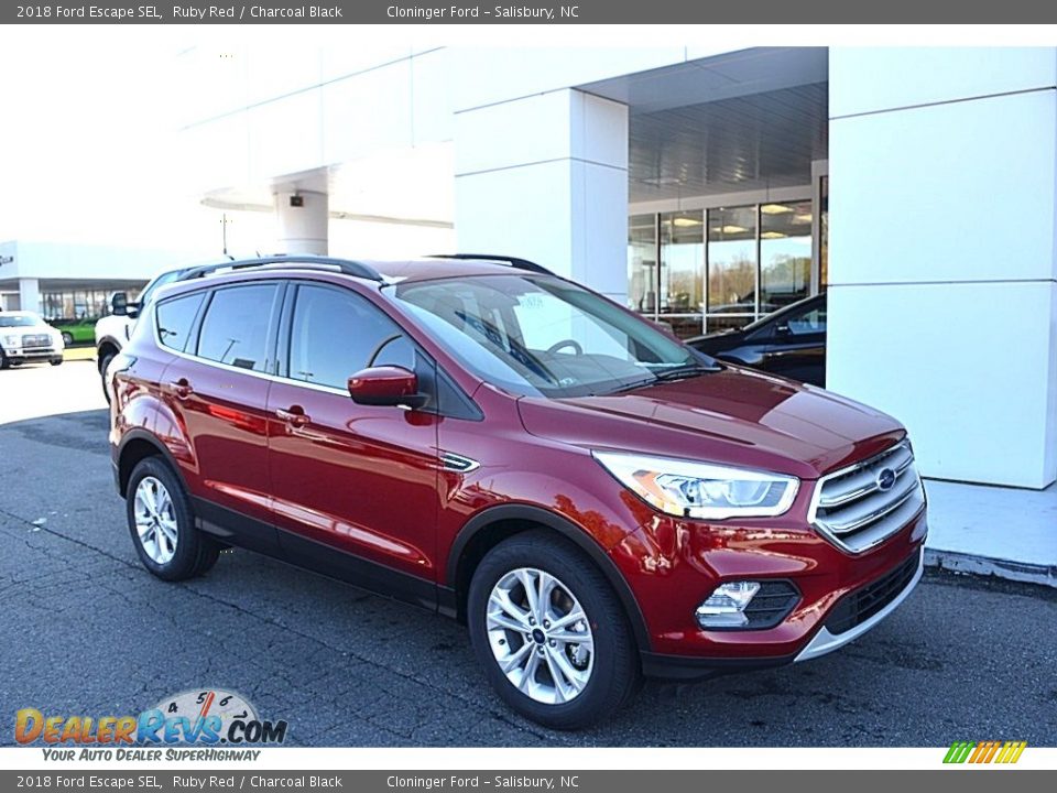 2018 Ford Escape SEL Ruby Red / Charcoal Black Photo #1