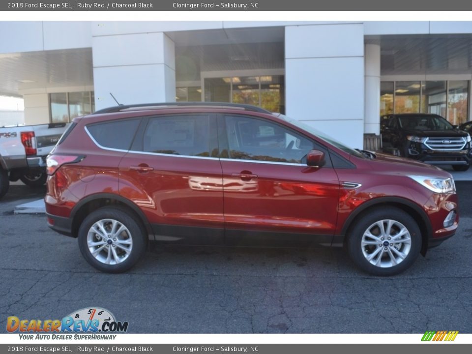 2018 Ford Escape SEL Ruby Red / Charcoal Black Photo #2