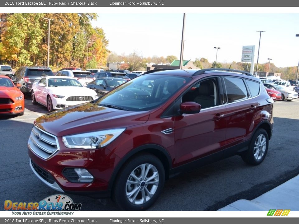 2018 Ford Escape SEL Ruby Red / Charcoal Black Photo #3