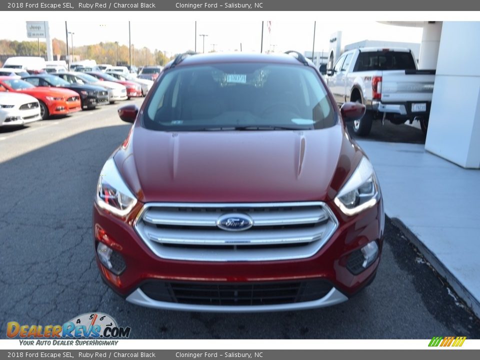 2018 Ford Escape SEL Ruby Red / Charcoal Black Photo #4