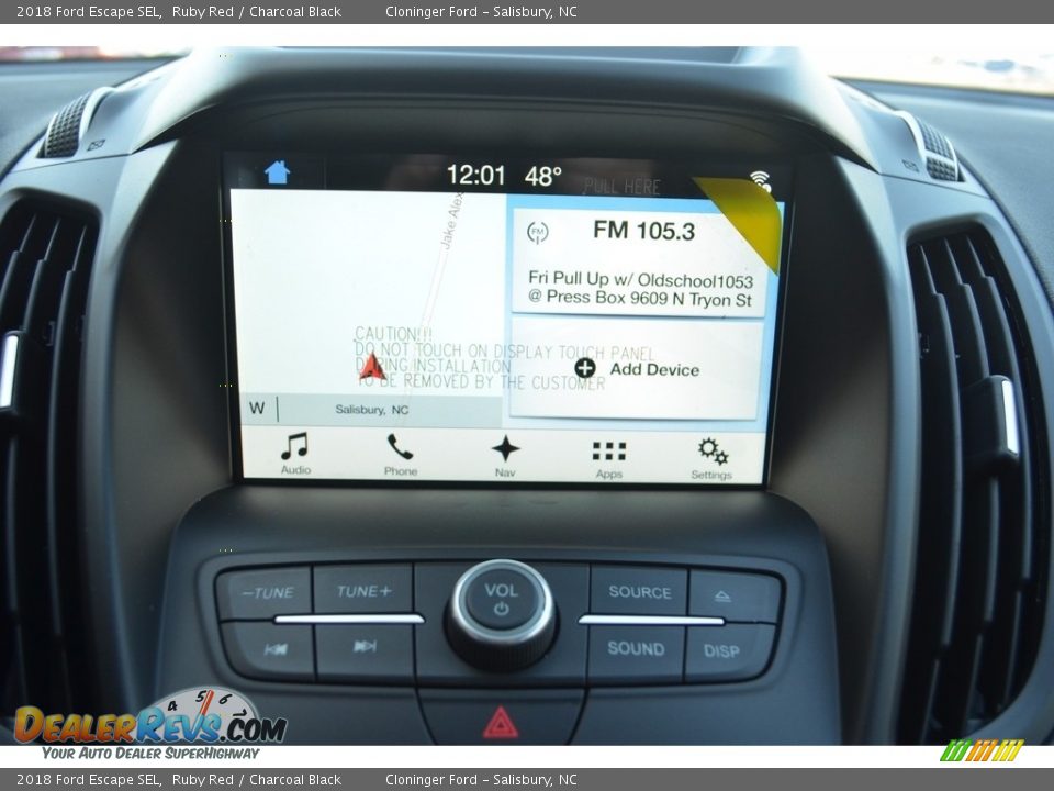 2018 Ford Escape SEL Ruby Red / Charcoal Black Photo #11