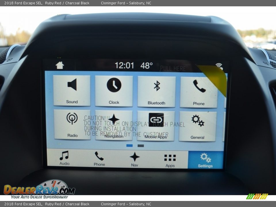 2018 Ford Escape SEL Ruby Red / Charcoal Black Photo #12