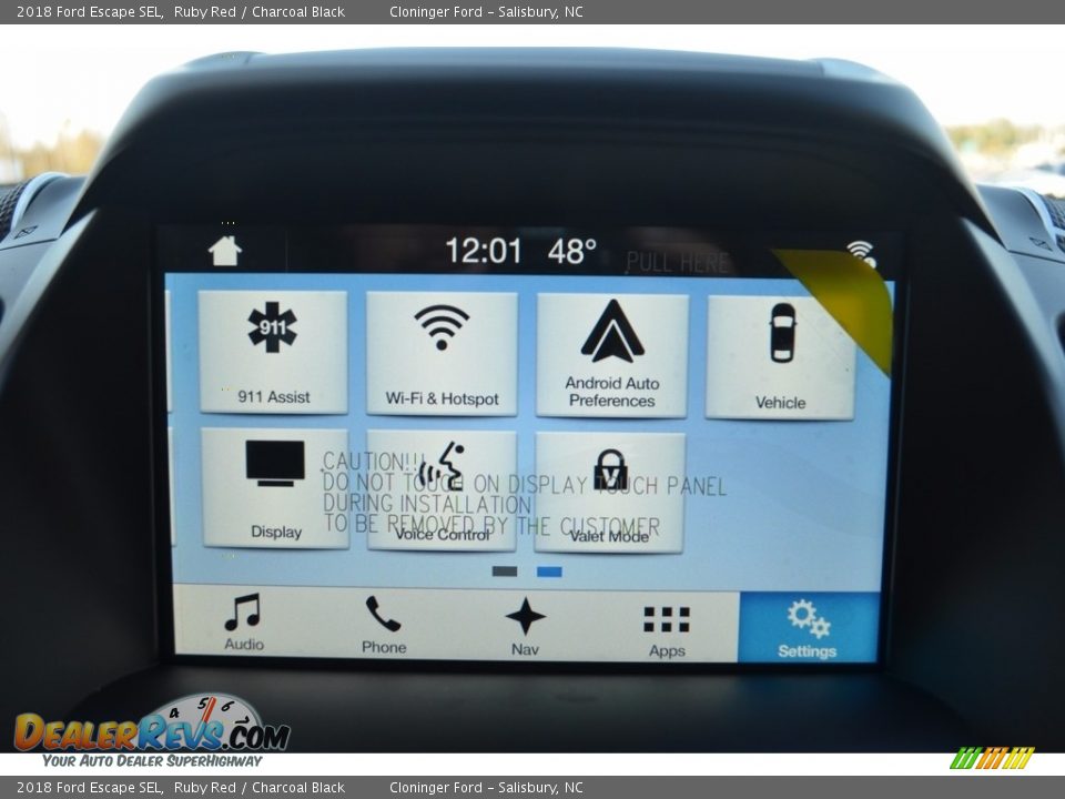 2018 Ford Escape SEL Ruby Red / Charcoal Black Photo #13